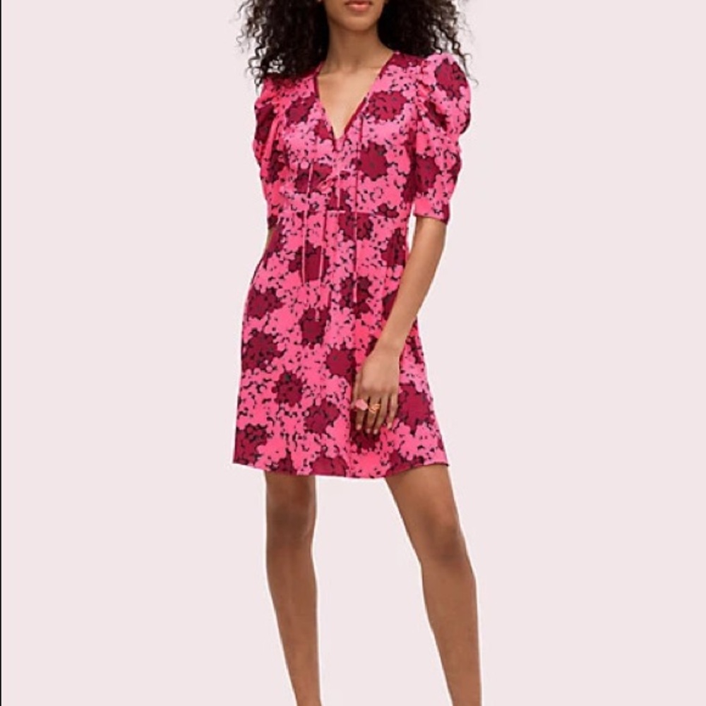 Kate Spade bubble dot tie front dress 0